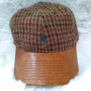 Polo Ralph Lauren wool, alpaca wool, and lamb leather baseball cap/hat. One size